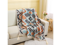 Peça 110x130 Cm Cobertor De Malha Com Padrão Xadrez Macio, Confortável E Durável Para Sofá, Cadeira, Descanso E Cochilo