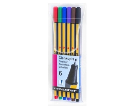 Canetas De Ponta Fina, 10 Cores Kamet