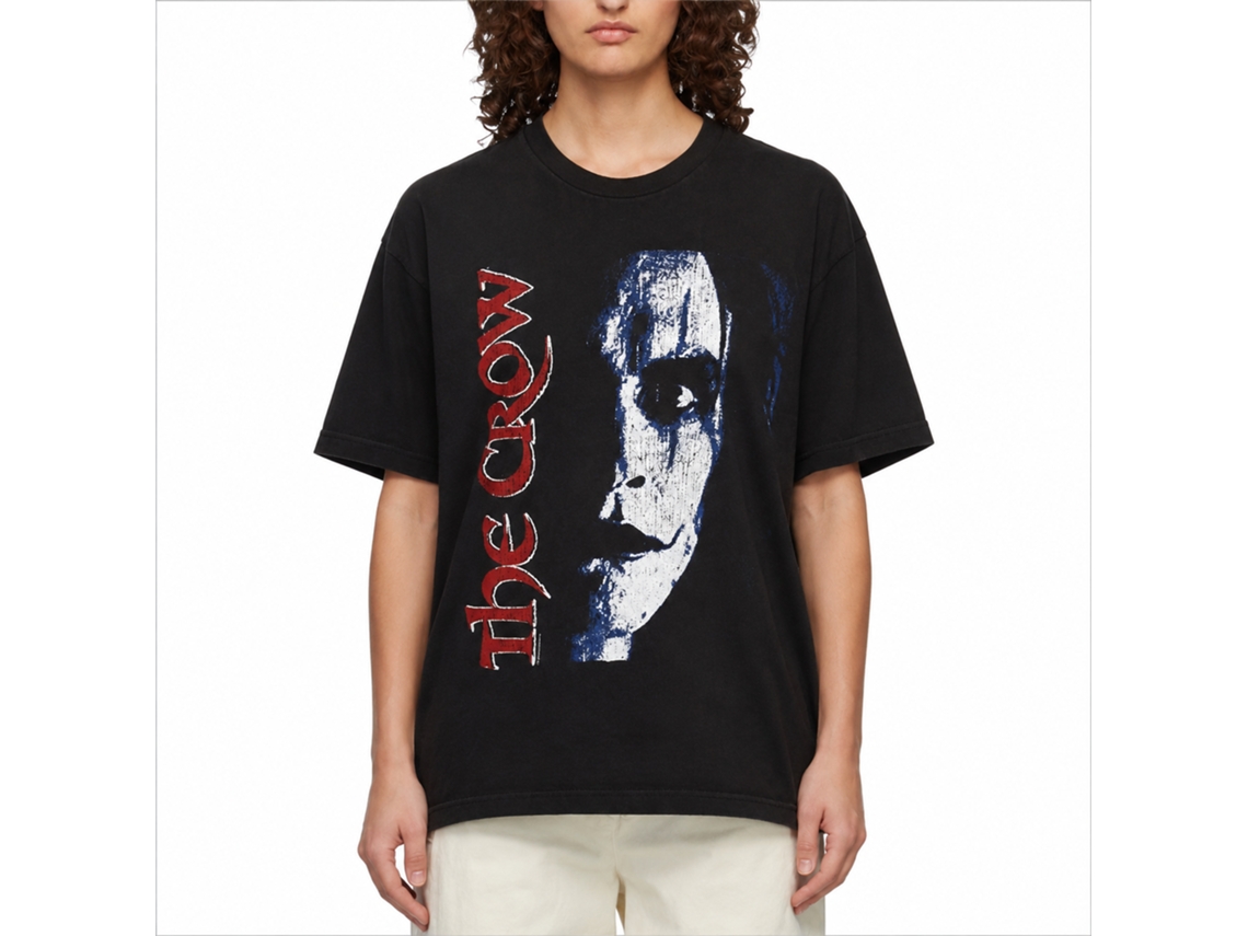 Rockinstone The Crow Movie Erics Face Black Adult T-shirt Size:l