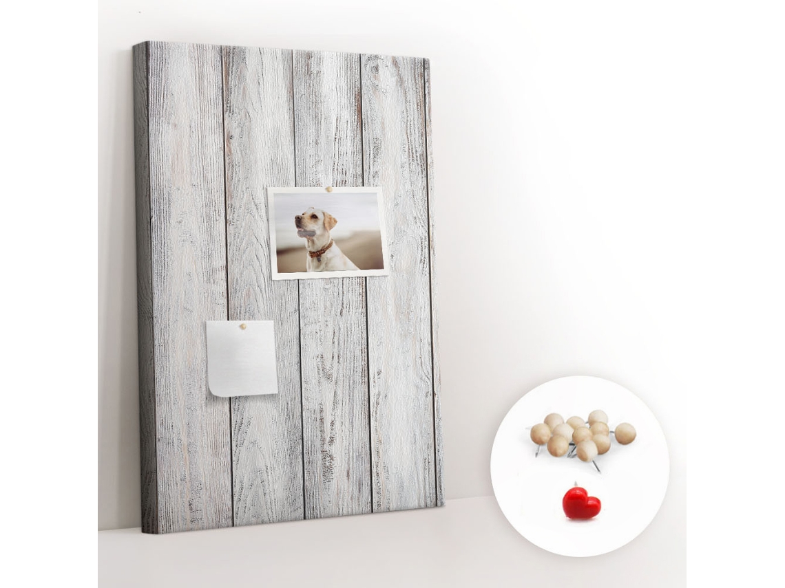 Painel De Cortiça Para Parede Madeira Pintada Para A Sala De Estar Espelharte (40x60 Cm)