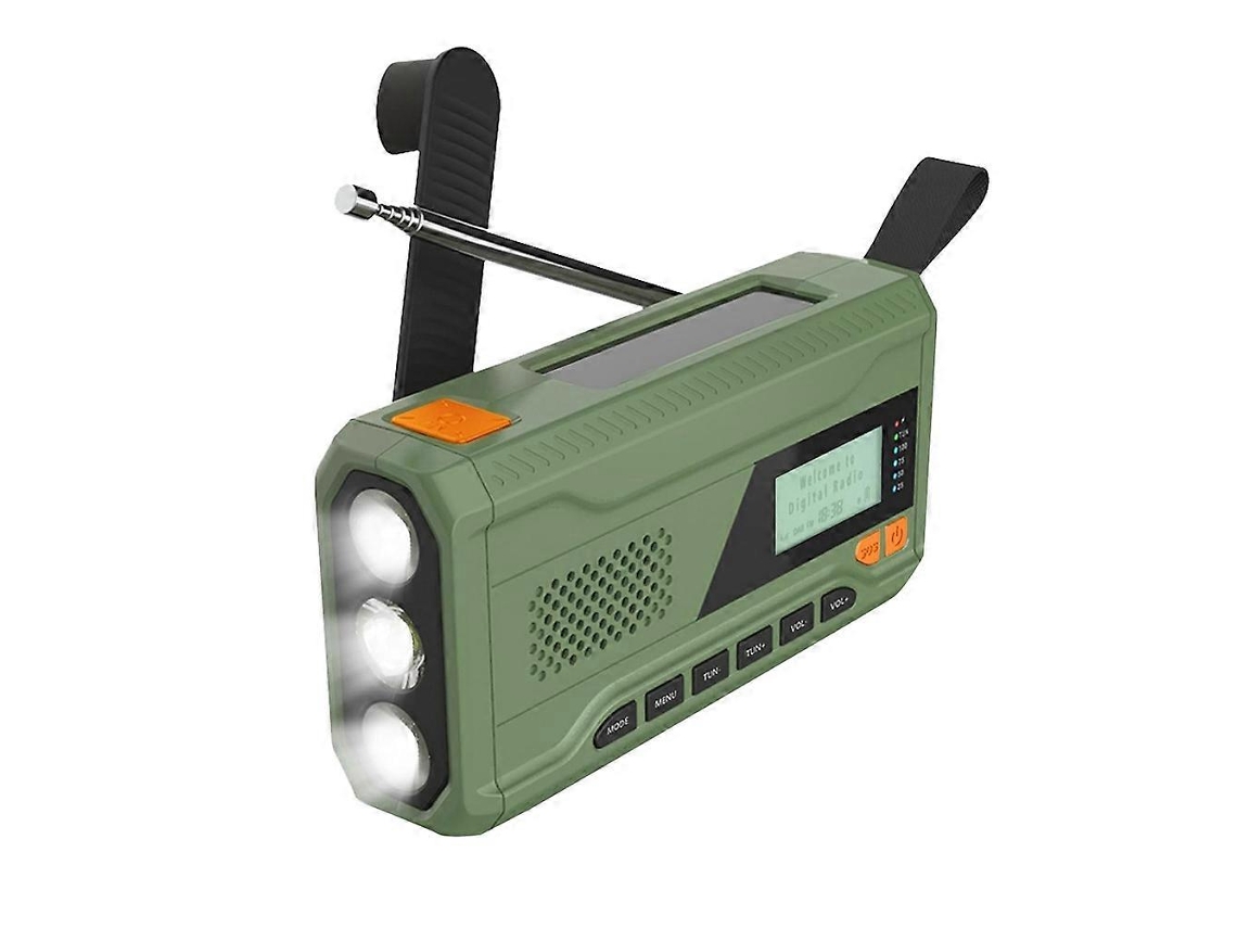 Mini Rádio Bluetooth Com Manivela //rádio Fm 4500 Mah, Rádio De Emergência Movido A Energia Solar Com Lanterna Led, Alarme Sos