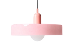 Lámpara Colgante Beliani Paala De Vidrio Rosa 35x35x148