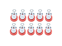 10pcs Roldana Fixo Automática Linha D'água Metal Medio para Granja Galinha Avicultura | S/MARCA