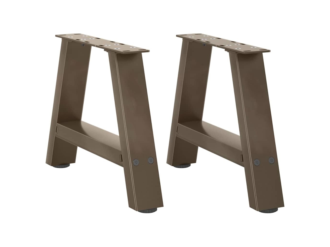 Vidaxl Pés Para Mesa De Centro Em Formato A, 2 Peças, 40x(30-31) Cm, Aço