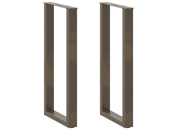 Vidaxl Pés De Mesa De Bar Em Forma De U, 2 Peças, Aço Natural, 40x(100-101) Cm, Aço