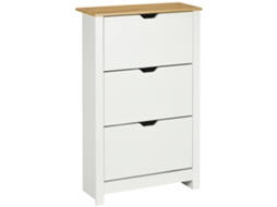 Sapateira Branca/natural 72x26x112cm, 3 Abas, 18 Pares.-xm