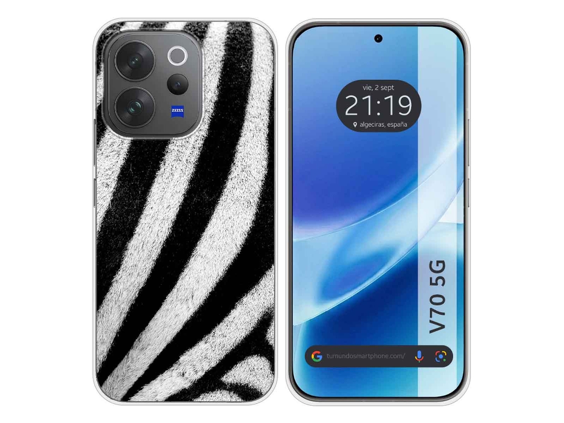 Capa Tumundosmartphone De Silicone Para Vivo V70 5g Com Estampa De Animais 2 Desenhos