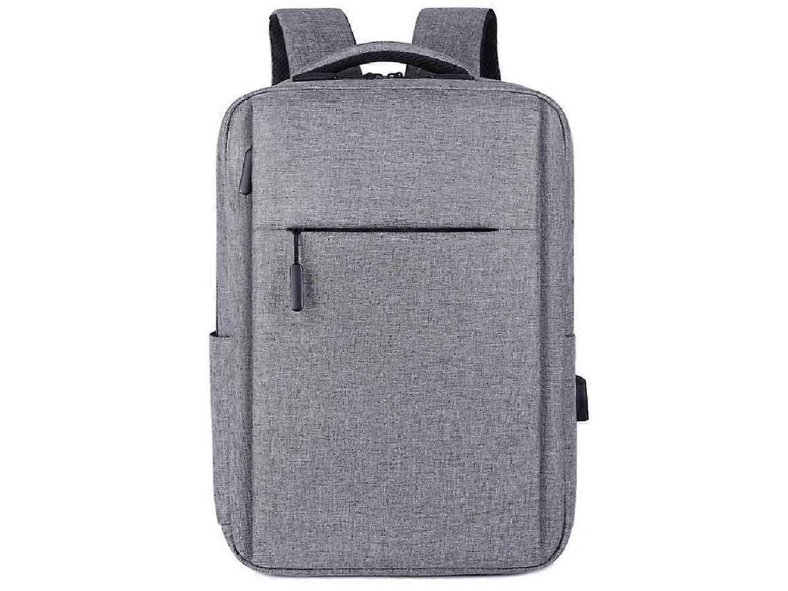 Mochila Para Laptop 15 Polegadas, Com Vários Compartimentos, Porta Usb, Antifurto, Em Nylon, Cor Cinza Elysve