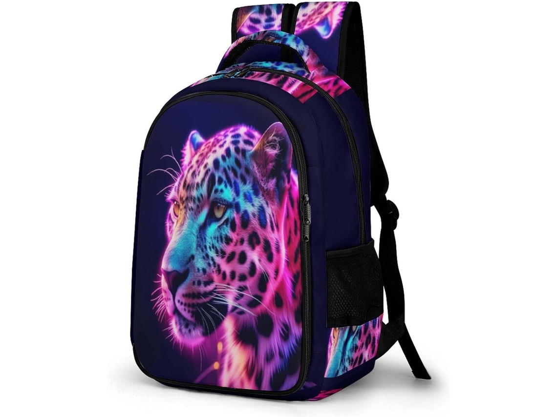 Mochila Com Estampa Oncinha Para Meninas, Escolar Adolescentes, De Leopardo Meninos Do Ensino Fundamental