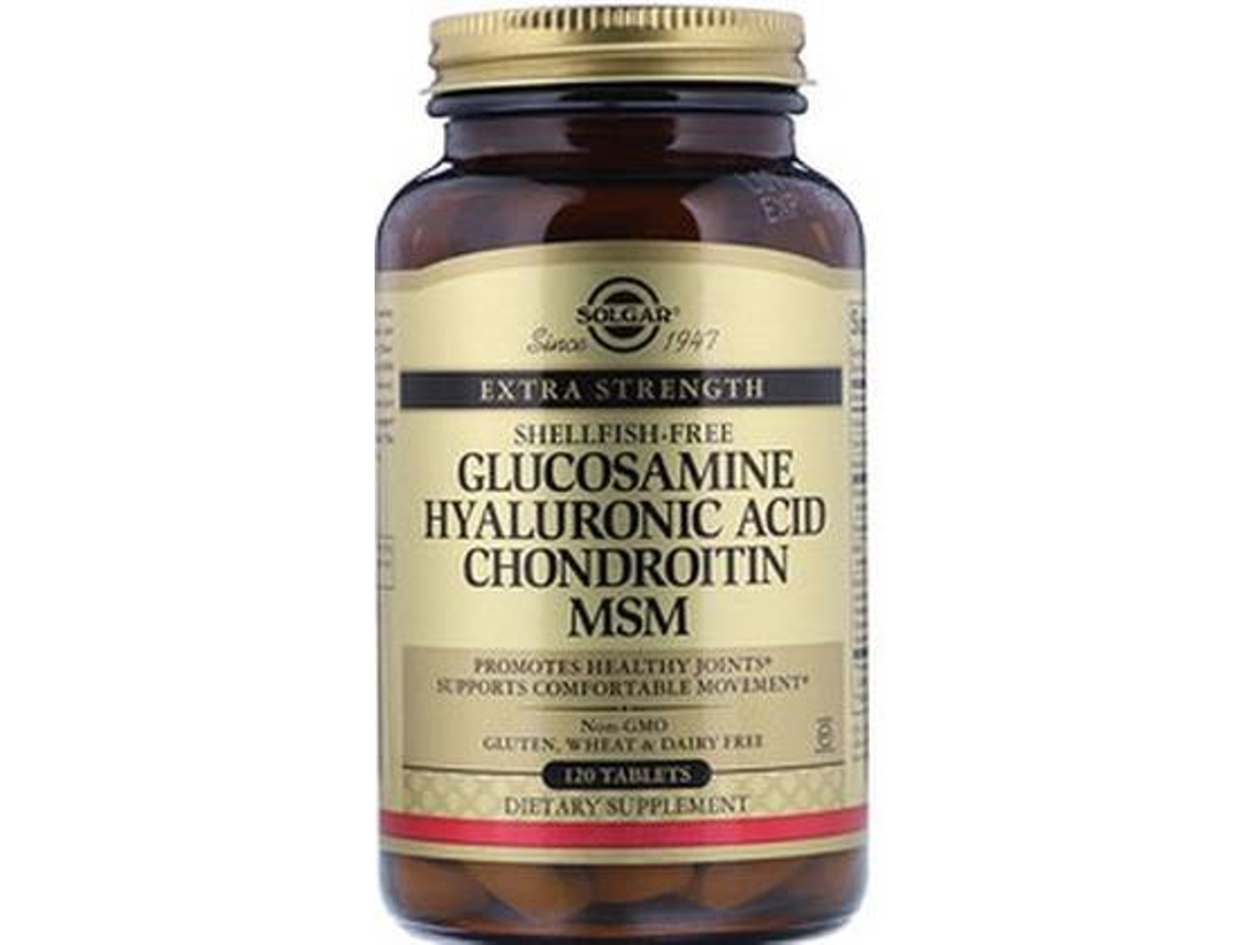 Suplemento Alimentar SOLGAR Condroitina De Ácido Hialurônico De Glucosamina (120 comprimidos)
