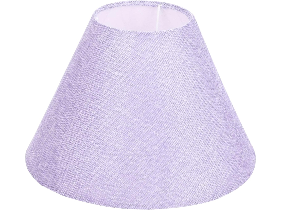 Soquete Pequeno para Lâmpada de Mesa E14e27 em Linho, Tecido Retrô Roxo e Azul, Acessório de Iluminação. SFUSHOS