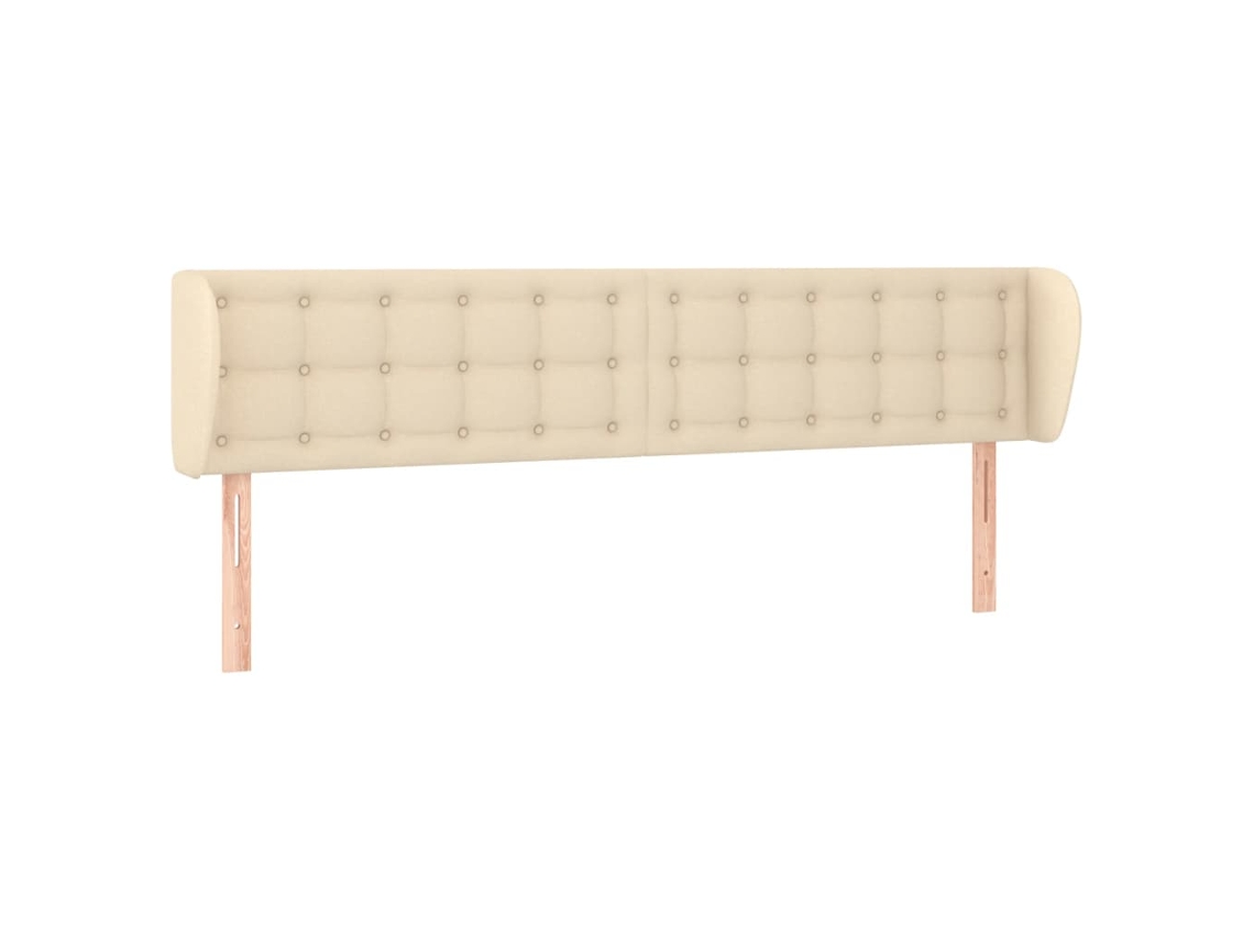Cabeceira de Cama com Abas Tecido Creme MAISON EXCLUSIVE (163x23x78 cm)