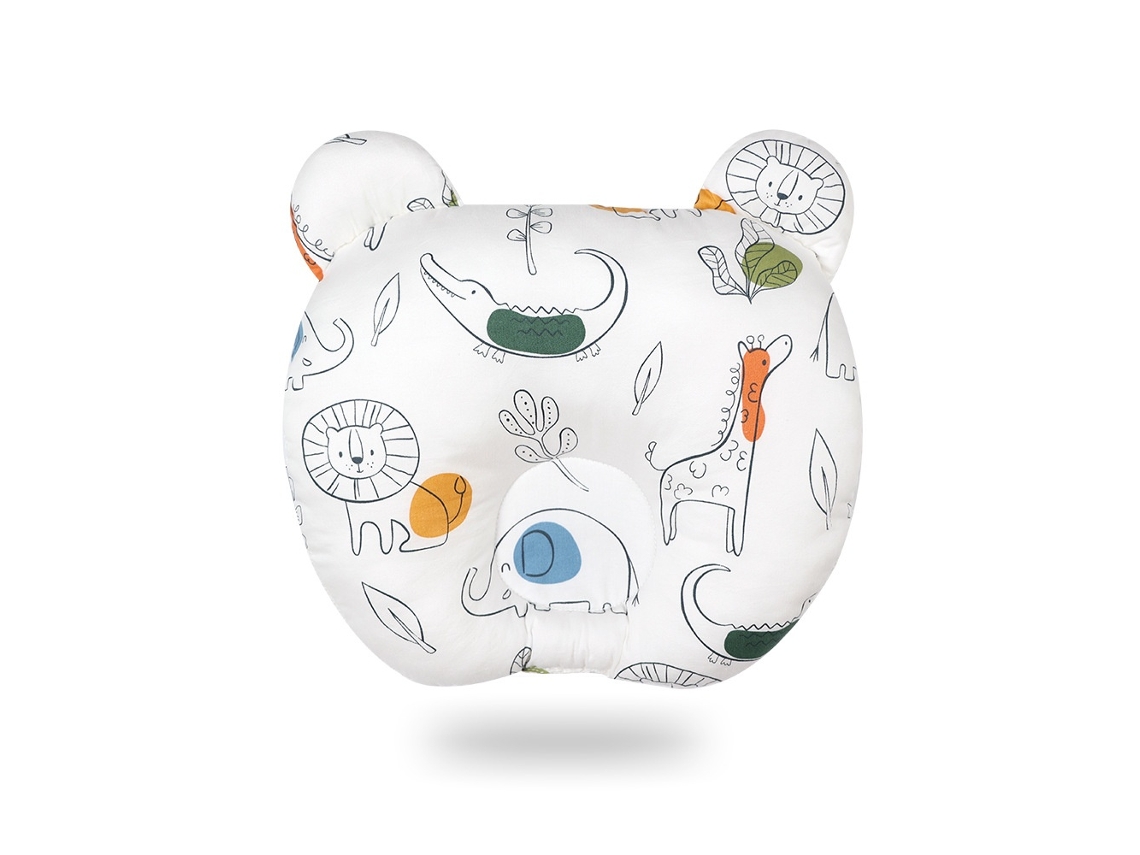 Almofada De Apoio Para Cabeça De Bebé, Macia E Ergonómica, 30x23cm, Animais Elysve