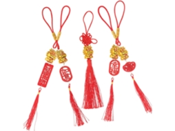 Conjunto De 5 Peças De Enfeites De Árvore Para Pendurar Na Porta Ou Janela, Com Tema Do Ano Novo Chinês.