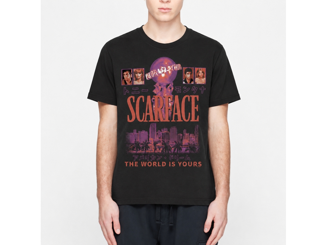 Rockinstone Scarface World Is Yours Poster Style Graphic T-shirt Size:m