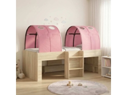 Vidaxl Cama Com Túnel 3 Unid. Carvalho Sonoma E Rosa