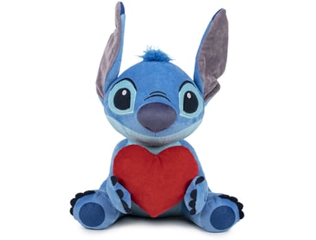 Peluche STITCH C/Som e Coração (30Cm)