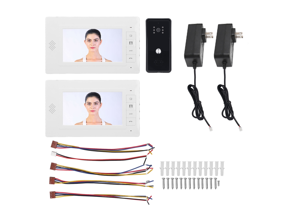 Sistema De Intercomunicador Com Visão Noturna 7 Polegadas