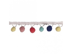 Trança pompom pastel 2m Rayher