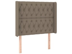 Cabeceira de Cama com Abas Tecido Cinza Acastanhado MAISON EXCLUSIVE (93x16x118 cm)