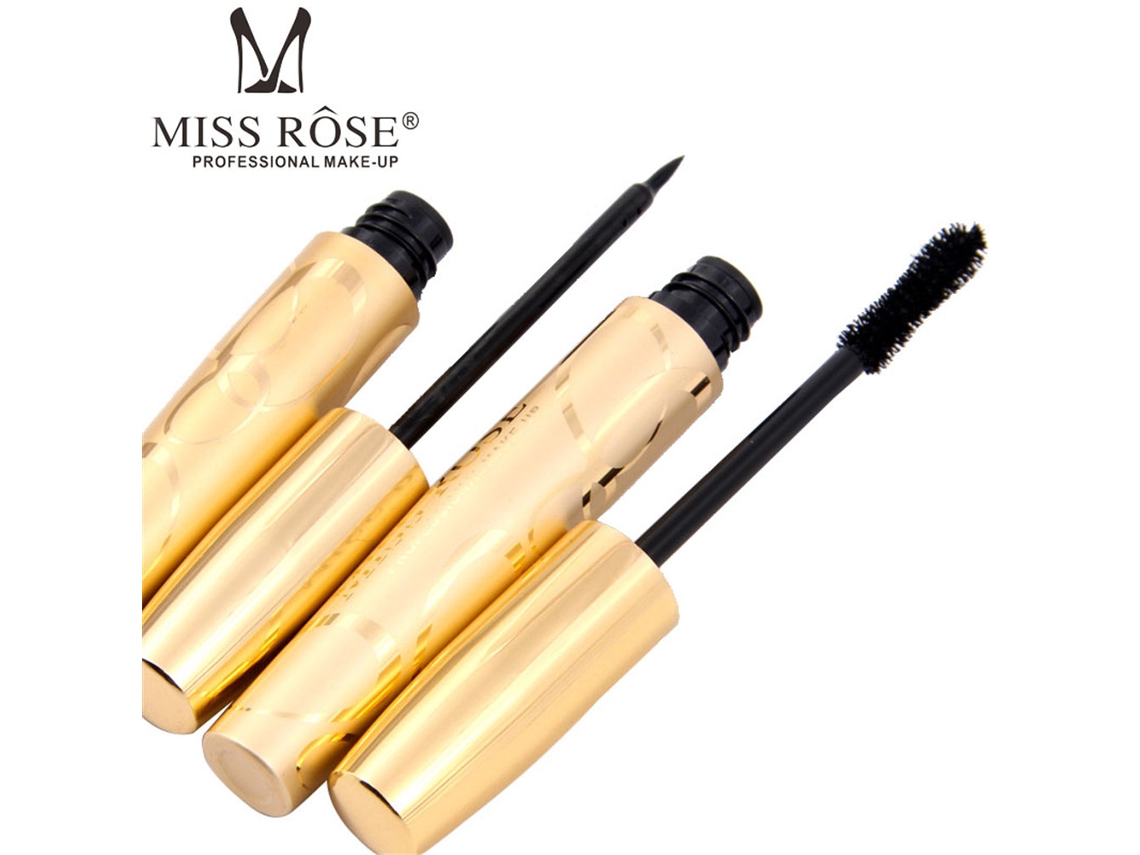 Miss Rose Máscara De Cílios Cacheados E Alongados E Eyeliner Líquido Sunflare