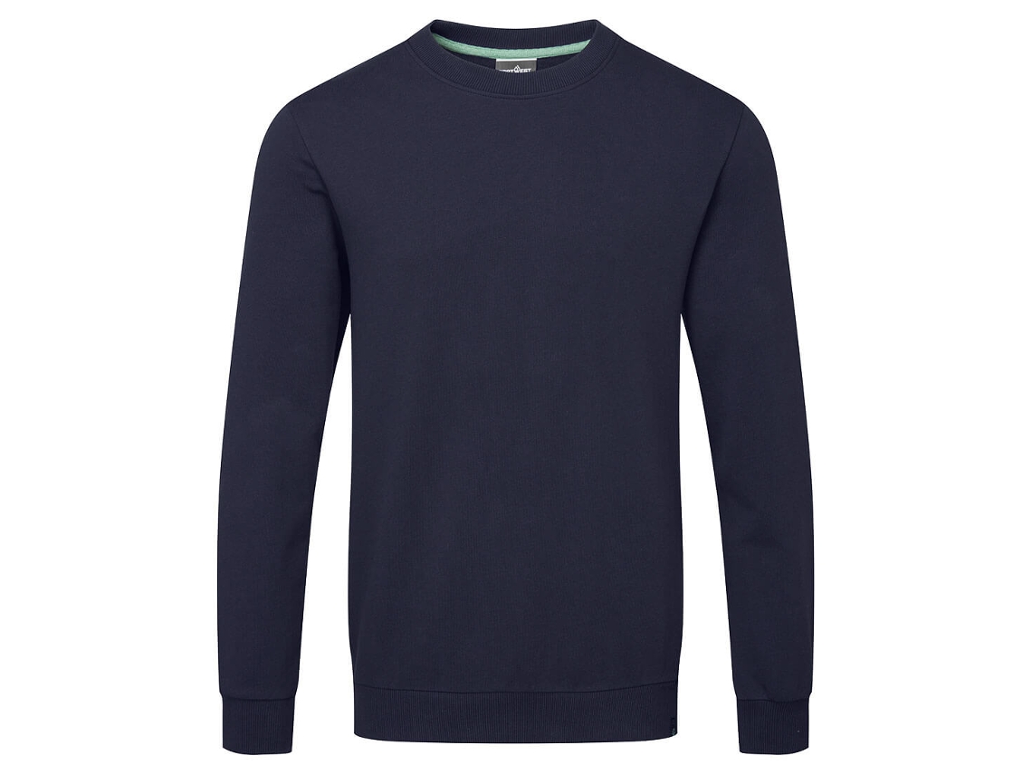 Moleton De Algodão Orgânico Reciclável - Roupas Sustentáveis Azul Marinho / P
