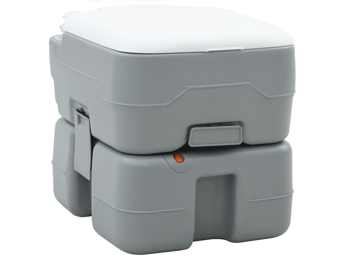 Vaso Portátil Cinza E Branco Vidaxl Grey Plastic
