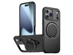 Capa Para Iphone 17 Pro À Prova De Quedas Com Suporte Magnético Giratório Digitallab (preto)