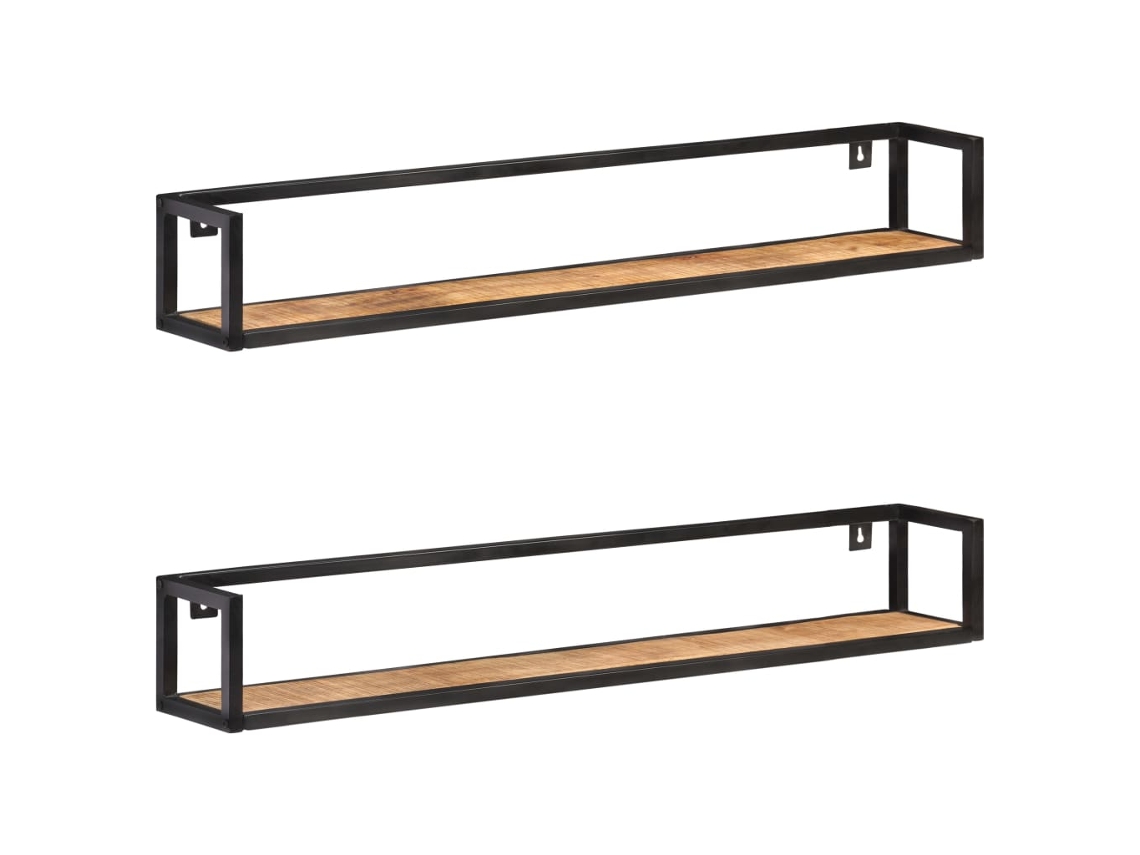 Wall Shelf, Wall Shelves Vidaxl Preto Madeira (120 Cm)