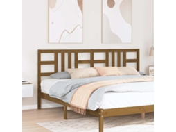Cabeceira De Cama | Painel De Cama 206x4x100 Cm Pinho Maciço Castanho Mel