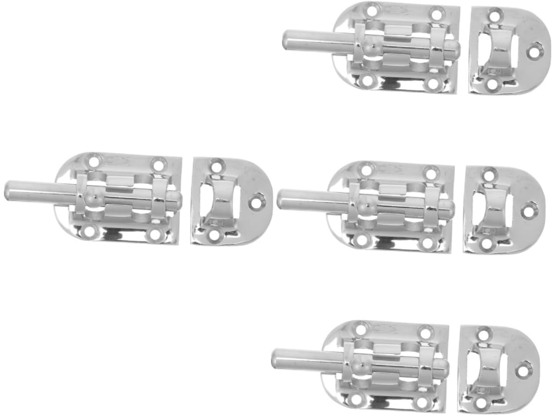 Nuobesty Conjunto De 4-travas Deslizantes Com Haste Para Portão, Para Porta Francesa, Porta De Galpão, Barra De