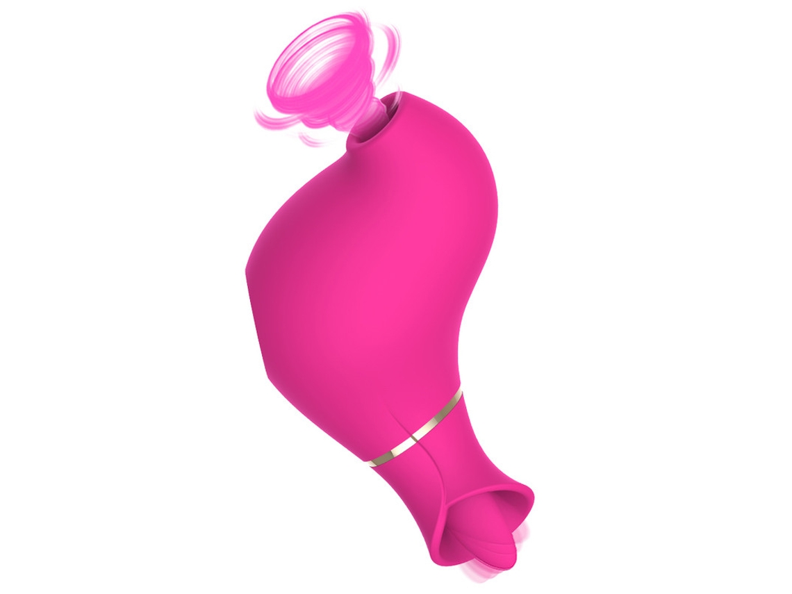 Vibrador 2 Em 1 Para Lamber A Lngua E Chupar Com 10 Modos De Suco Para Mulheres (rosa Vermelha) Yizhood