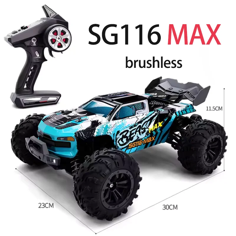 Carro de Controle Remoto para Drift Off road com Tração nas Quatro Rodas e Motor Brushless MDUG (verde)