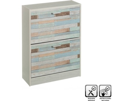 Sapateira UNIMASA 2 Portas Vintage (MDF - 80 x 60 x 24 cm)