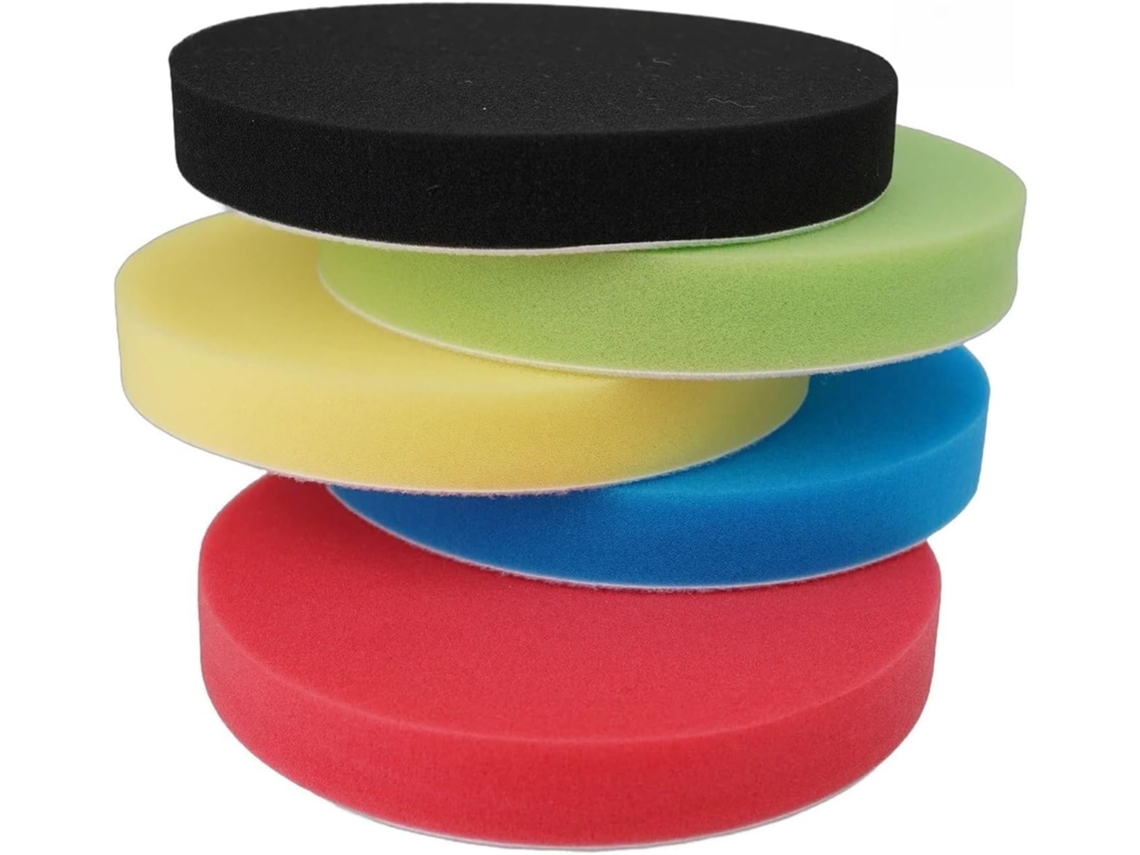Conjunto De 5 Discos Polimento Planos E Redondos 180 Mm (7 Polegadas)