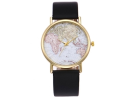 Relógio de pulso unissex Zhoulianfa com pulseira colorida e mostrador dourado.