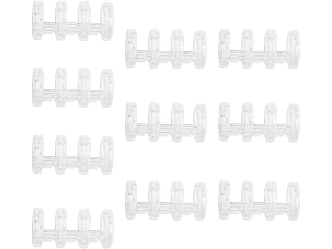Conjunto De 10 Argolas De Plástico Transparente Para Fichário, Ideais Para Uso Em Escritório, Escola Gokoco