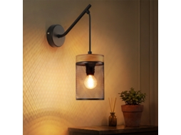 Luminária de Teto Led 21 W 38 Cm Geométrica com Efeito Madeira, 3000k para Sala e Quarto NETTLIFE