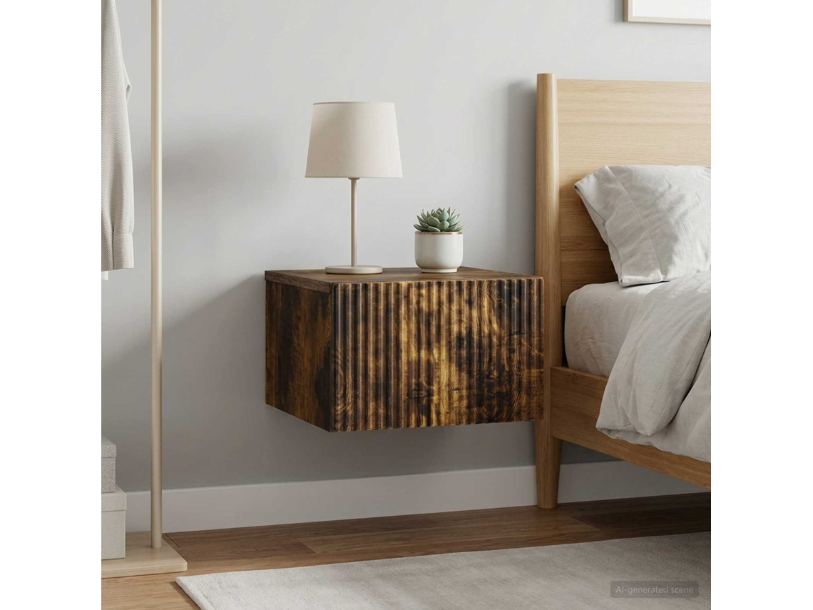 Vidaxl Gabinete De Canto Montado Na Parede 2 Pcs Carvalho Fumado