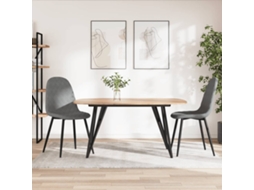 Vidaxl Cadeiras De Jantar 2 Pcs Veludo Cinzento-claro