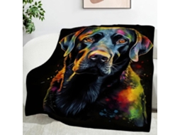 Manta Labrador Cores Vibrantes 180x200 Cm Multifuncional Macia Aconchegante em Flanela Ideal para Cama Escritó