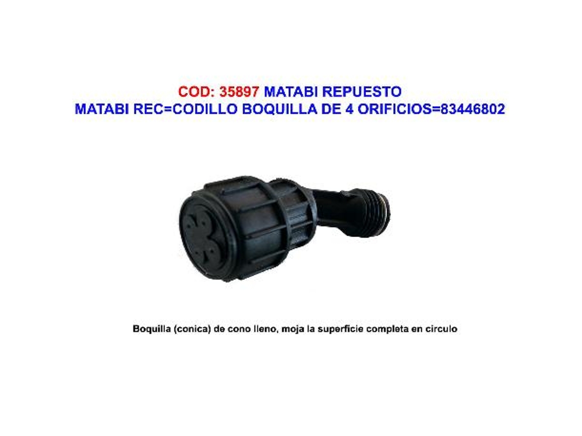 Matabi rec codillo boquilla de 4 orificios 83446801
