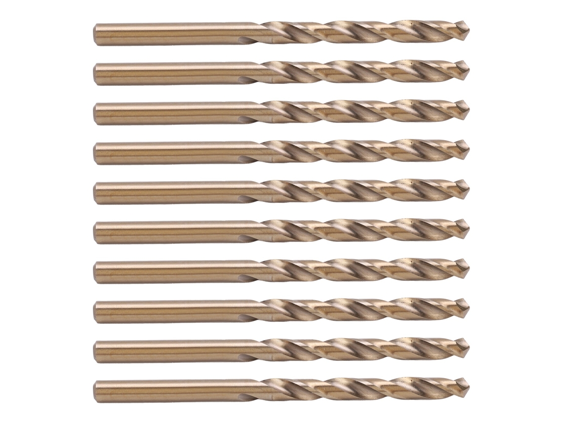 10 Brocas Hss De 5.0mm Com Cabo Reto