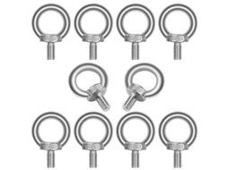 10 Parafusos Oculares Em Aço Inoxidável M8 Forma De Anel Rosca Masculina Para Levantamento