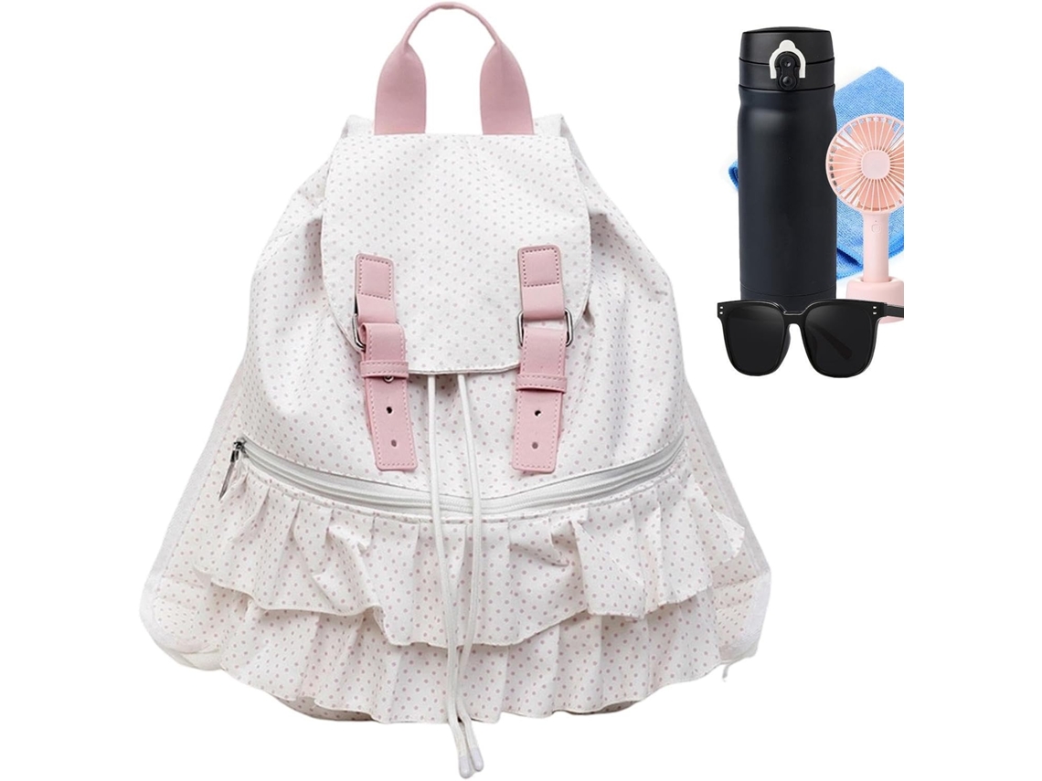 Mochila Grande E Espaçosa Para Meninas, Com Aba E Vários Compartimentos.