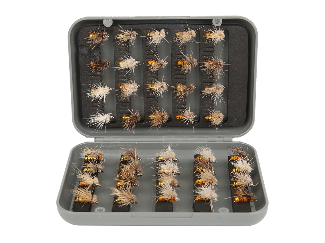 Isca Artificial Fly Fishing 40pcs com Anzol