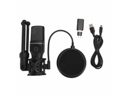 Microfone de Condensador Usb para Jogos com Redução de Ruído EOOCOO