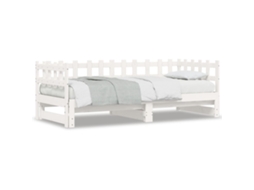 Estrutura Sofá cama de Puxar em Pinho Maciço Branco MAISON EXCLUSIVE (90x190 cm)