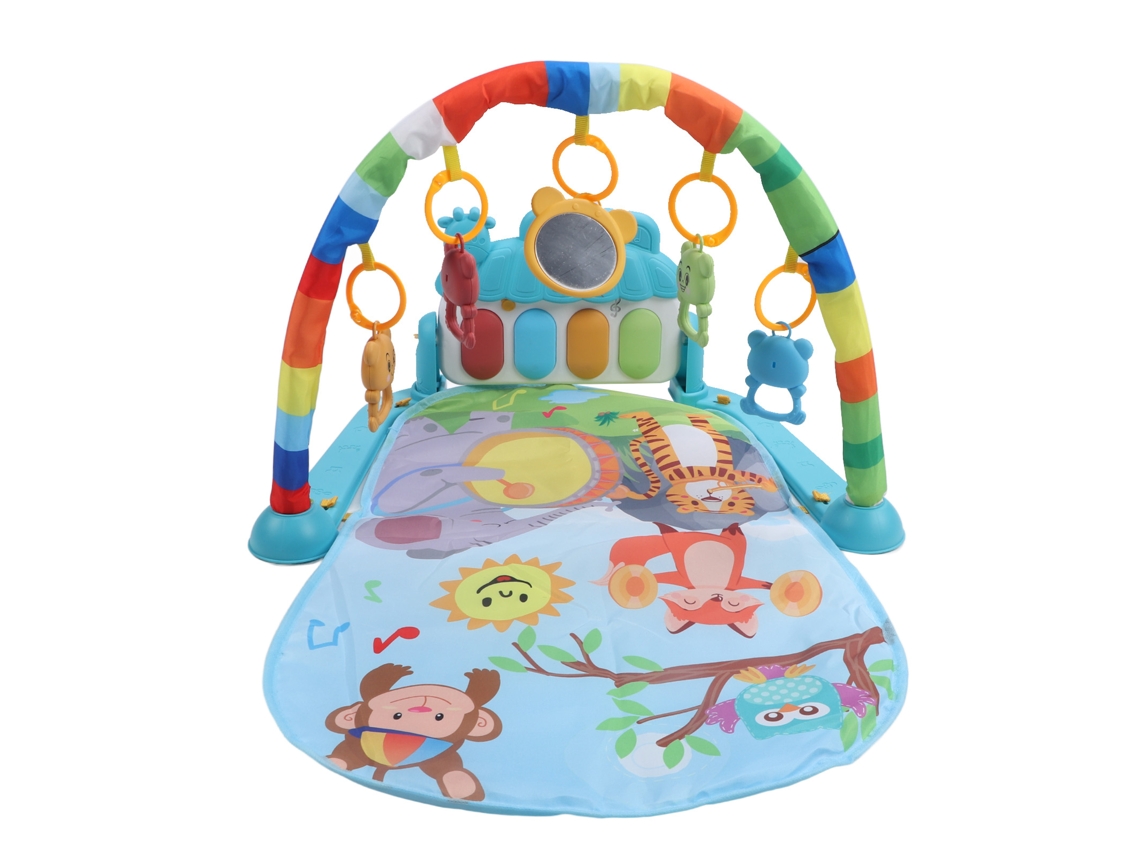 Tapete de atividades para bebês com piano de pedal, tapete de ginástica infantil para bebês brincarem de bruços.