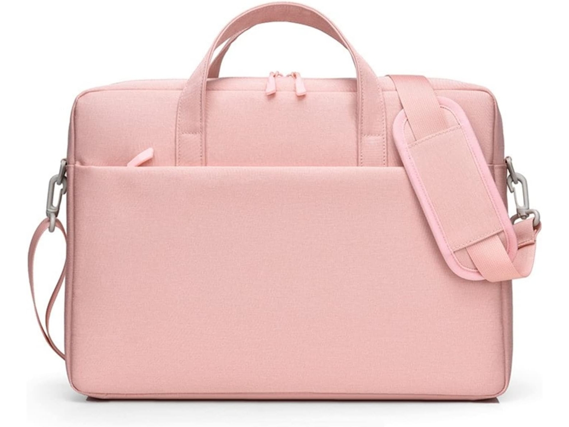 Bolsa Para Computador Portátil 16.1 Polegadas Impermeável Com Interior Macio E Bolso Auxiliar Rosa Elysve